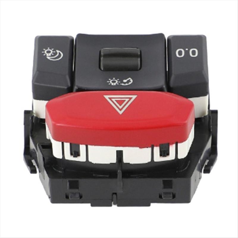 Car Hazard Lamp Emergency Warning Indicator Switches Button Spare Truck Parts Suitable for 2095860 Plastic Construction 1