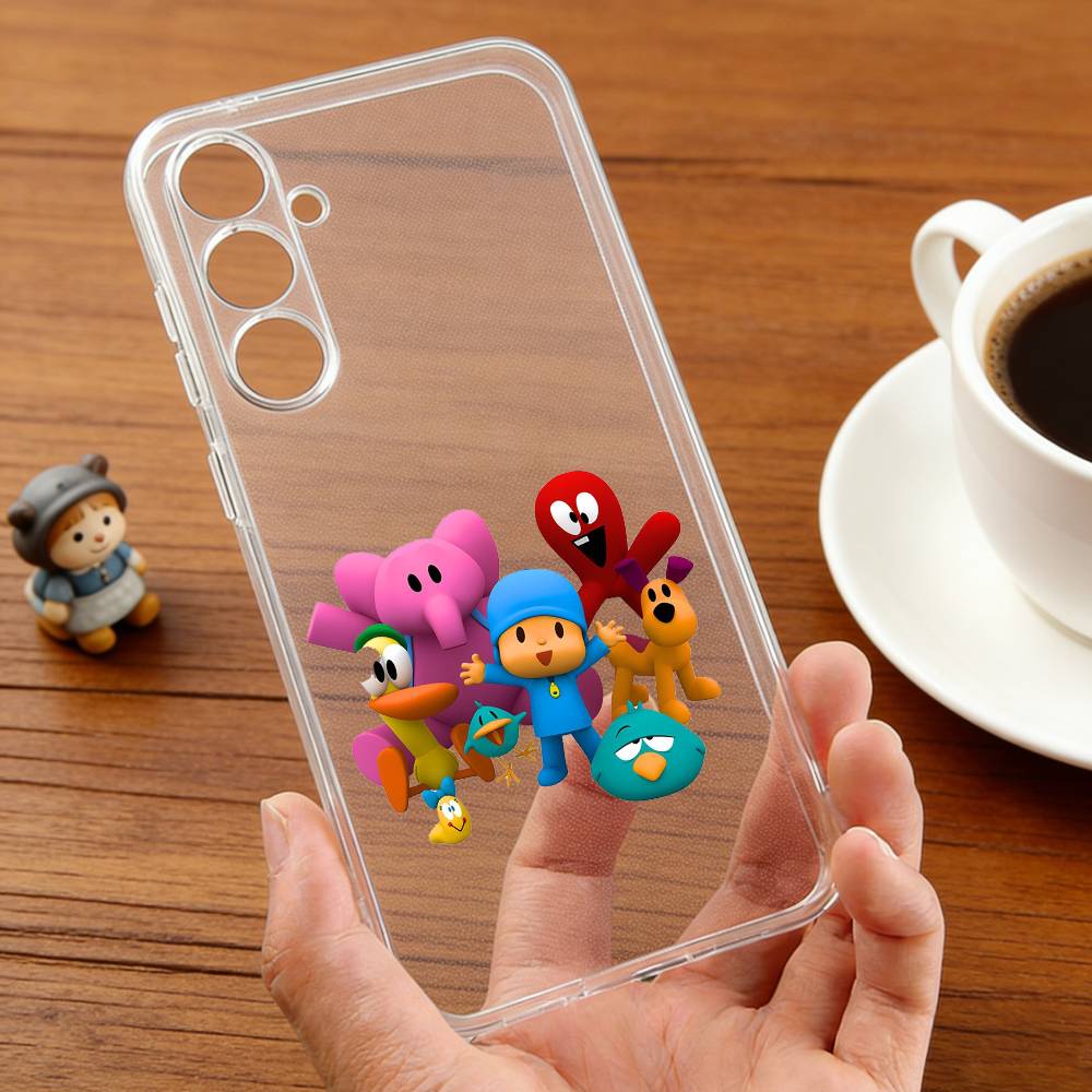 C-Cartoon P-Pocoyos Cute Phone Case For Samsung S25,24,21,22,23,30,Ultra,20,Plus,Fe,Lite,Note Transparent Cover