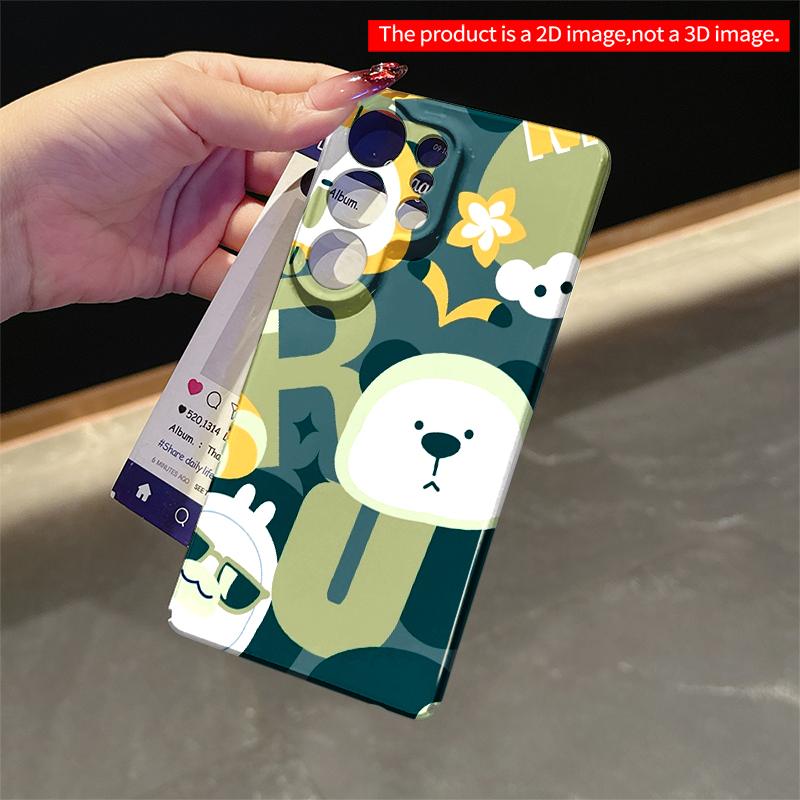 2DFlat Samsung Phone Case Cute Animal Pattern Phone Case Applicable To Galaxy S22 S23 S24 S25ULTRA S26 A12 A13 A14 A15 A16 A34 A35 A54 A55