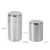 Cutie de ceai din oțel inoxidabil cu capac dublu strat 400ml/550ml, cutie de ceai sigilată rezistentă la umiditate și la mirosuri, cu rezervor de depozitare cu capac interior
