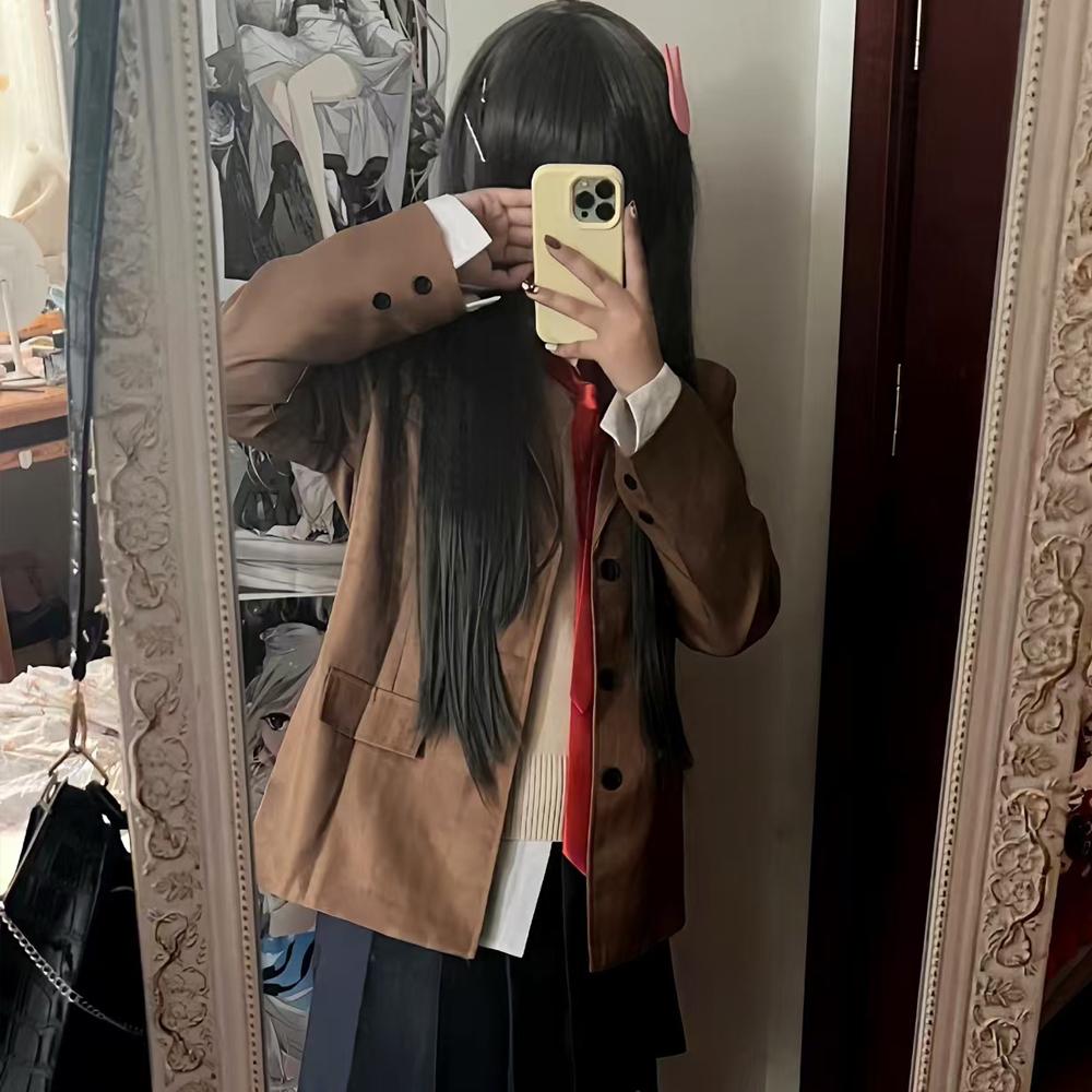 Anime Sakurajima Mai Cosplay Costume Rascal Does Not Dream of Bunny Girl Senpai Mai Sakurajima Cosplay Wig Bunny Ears Headwear