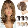 Women's Air Bangs Hair Piece for Concealing White Hair and Adding Volume