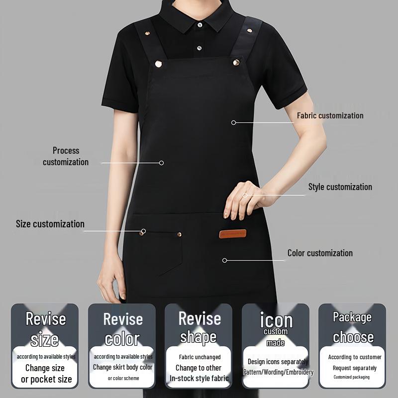 Oil-Proof Waterproof Kitchen Apron - Dirt-Resistant Printed Workwear