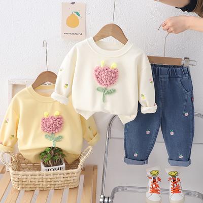 Spring Autumn Baby Girls Clothes Sports Children Casual T-Shirt Pants Two-piece Set Infant Outfits Toddler Costume Kids Tracksuits