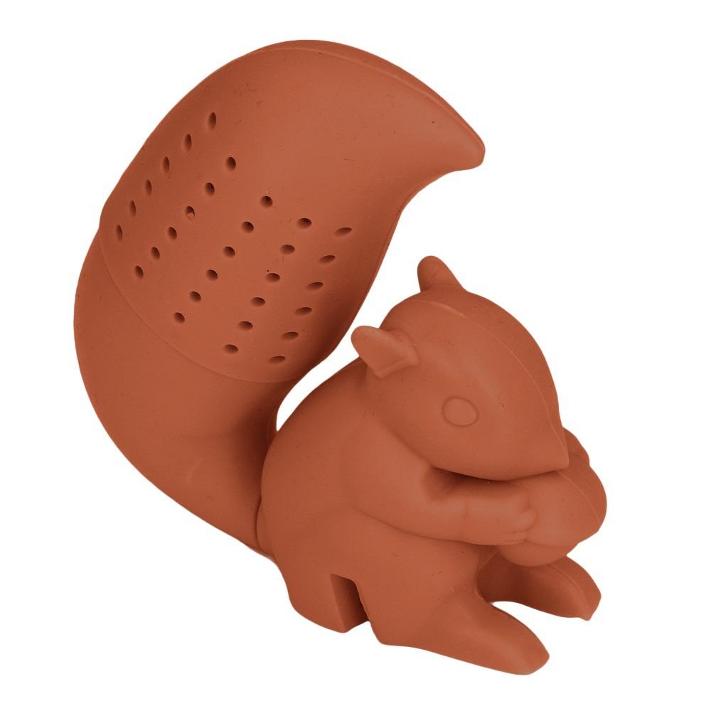 Food Grade Squirrel Tea Strainer Squirrel Shape Silicone Tea Strainer Tea Brewing