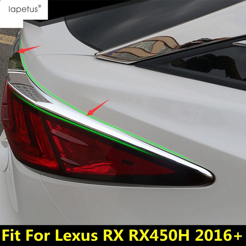 Для Lexus RX RX450H 2016 - Аксессуары Хромированная Декоративная Накладка-молдинг на Заднюю Дверь Багажника, Накладка на Задний Фонарь, Накладки на Веки Фонарей