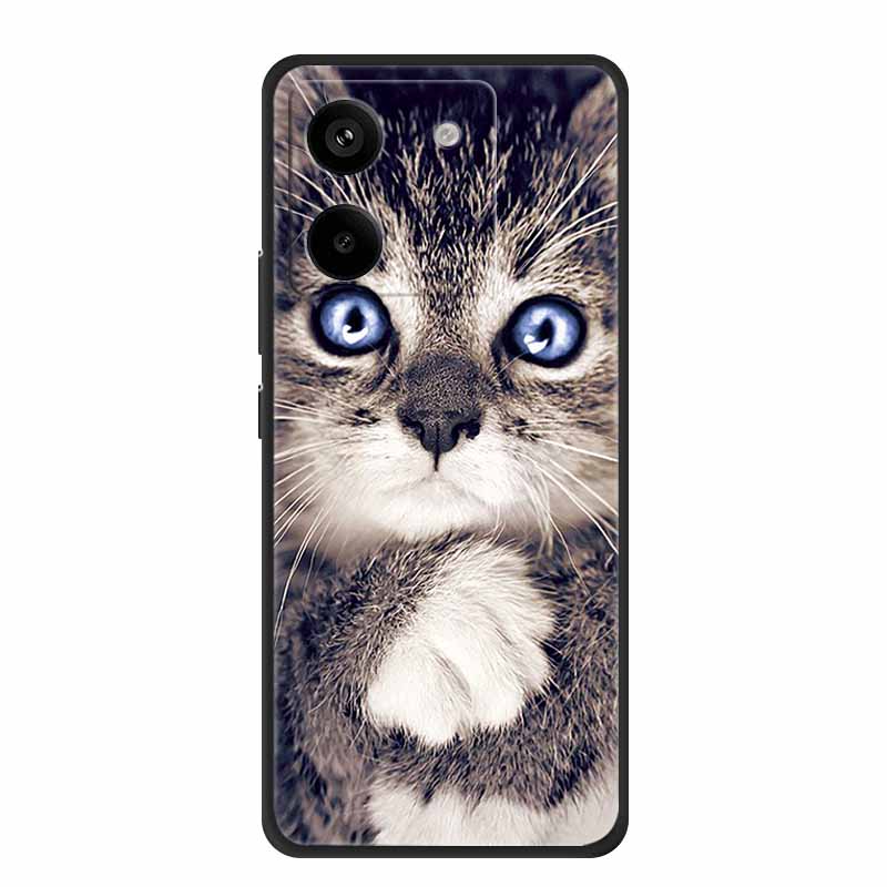 For Xiaomi Poco M7 Pro 5G Case Animals Soft Silicone TPU Phone Cases Back Cover for PocoM7 Pro Protective Shockproof Cats Fundas