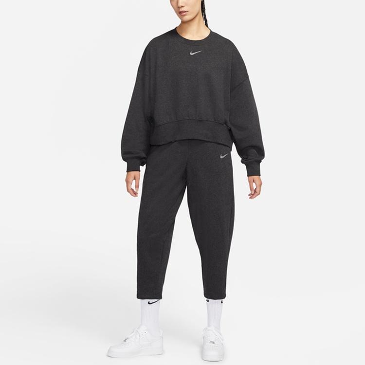 Nike Knitted Sweatpants Women's Black Moderate Straight Fit Pants DJ6942-010