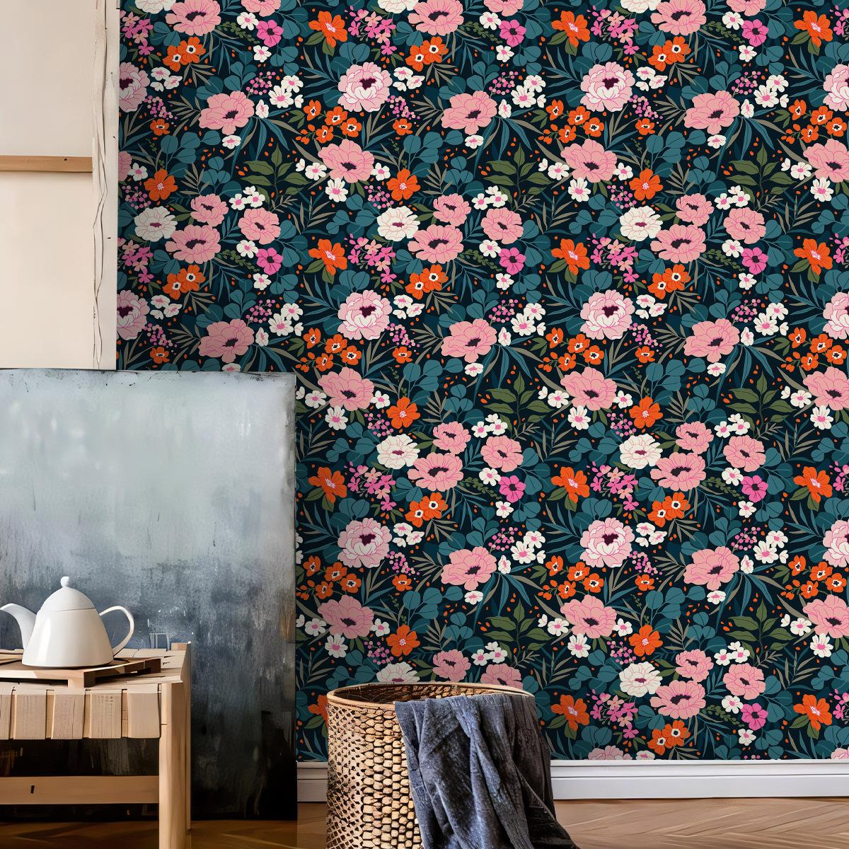 

Потовщені шпалери самоклеючі висококласна прикраса стін квітка зелена рослина наклейка на стіну прикраса кімнати 0.45X5m/roll