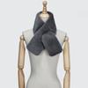 Lala Winter Fur Scarf D Gray  Gift Lala Canvas Bag   Lalaf230 