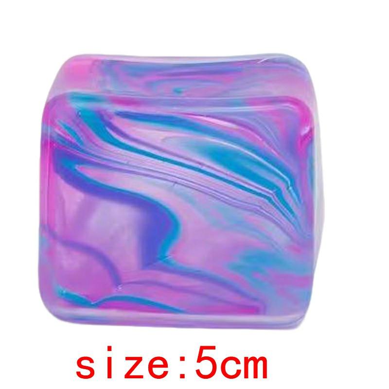 Shiny Ice Skin Maltose Squishy Cube Soft Slow Rebound Fidget Toy Stress Relief Squeeze Sensory Toy Festival Party Gift