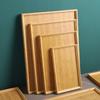 1Pcs Rectangular Serving Tray Tableware Food Tray For Kitchen Party Tea Bar Bamboo Wood Pallets Flat Plate Kitchen Utensils