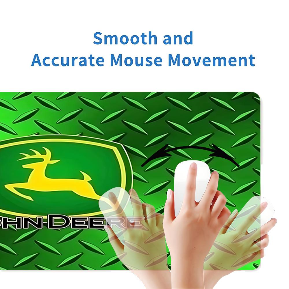 John Deere Logo Large Gaming Mouse Pad Nonslip Rubber Base Waterproof Desk Mat For Office Pc Laptop