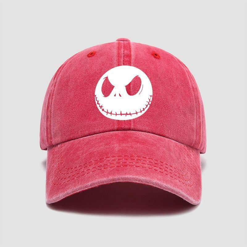 Fashion Nightmare Before Christmas Jack Casual Hat Baseball Caps Breathable Snapback Sun Hats Adjustable Color Peaked Cap Unisex