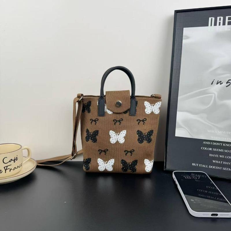 New knitted mobile phone bag, high-end handbag, women's messenger bag, adjustable versatile, convenient and large-capacity bag