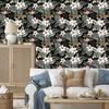 Exotic Leaves, Flowers and Animals Wallpaper for Living Room and Bedroom 50x1000