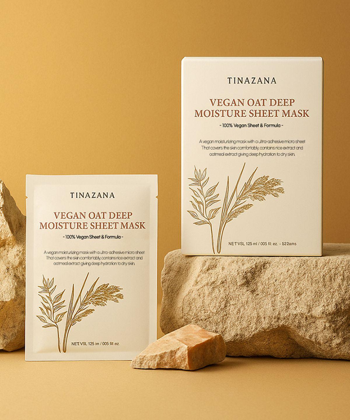 Vegan Oat Deep Moisture Sheet Mask (Pack of 5)