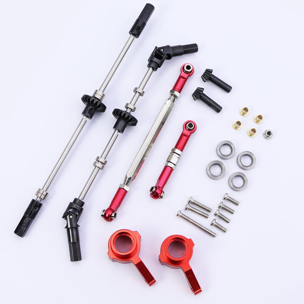 MN99S Gen2 Metal Front Rear Axle Shaft+Gear+CVD Drive Shaft+Steering Link Set For 1/12 RC Car 2024 NEW MN98 2nd MN82S MN78 Part