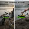 Fishing Chair Bait Tray Aluminum Alloy Ground Insert or Mount Plate for Outdoor