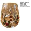 Bicchieri Unici per Feste di Natale 330ML Bicchiere d'Acqua in Vetro, Motivo Ghirlanda/Babbo Natale/Alce/Calze/Pupazzo di Neve Vetro Festivo Edizione Limitata Regalo