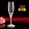 Luxury Bowknot High Footed Wine Glass Enamel Red Wine Cups Handcrafted Goblet for Wedding Champagne Glass Sets Anniversary Gifts