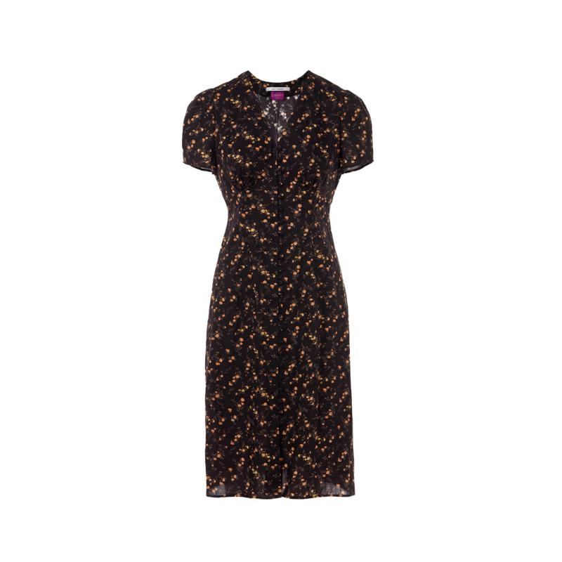 

LANGZI 25 French Resort V-Neck Printed Cotton Dress XL