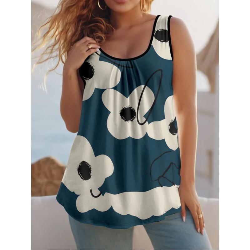 

Летний женский безрукавный жилет с креативным животным принтом, цветной печатью, удобный, мягкий, оверсайз, модный, универсальный жилет 6XL