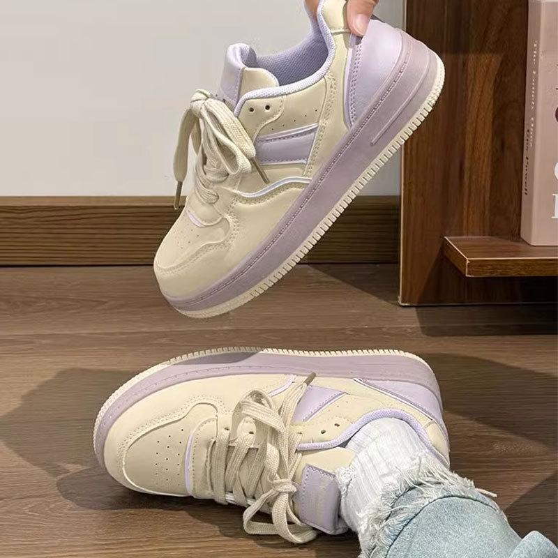 Taro mud purple board shoes women's spring and autumn 2025 new shoes female students versatile explosion original sports women's shoes