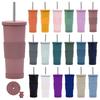 830ml Stainless Steel Insulated Tumbler With Straw Lid Non-Slip Sleeve Car Office Gym Outdoor Use