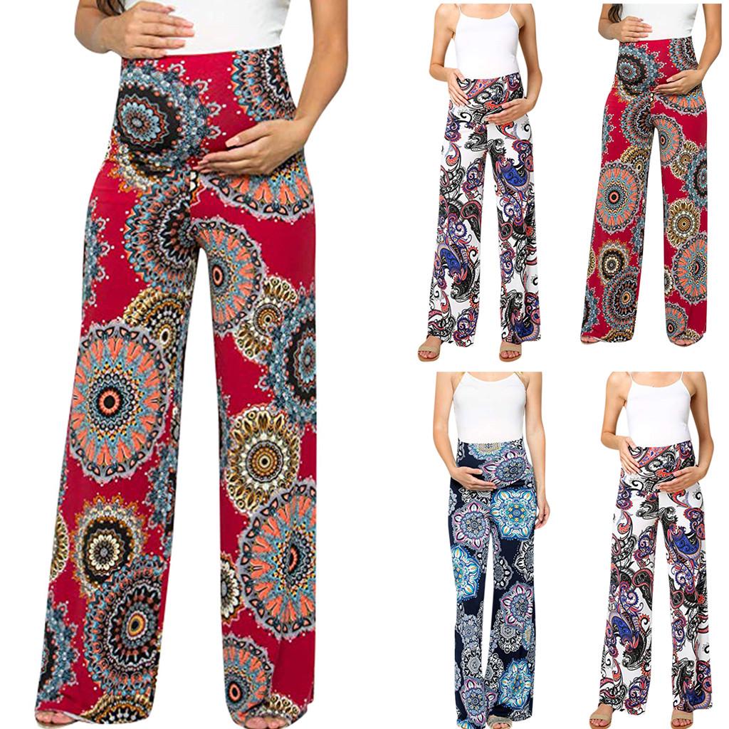 Women's Maternity Floral Easy Pants 