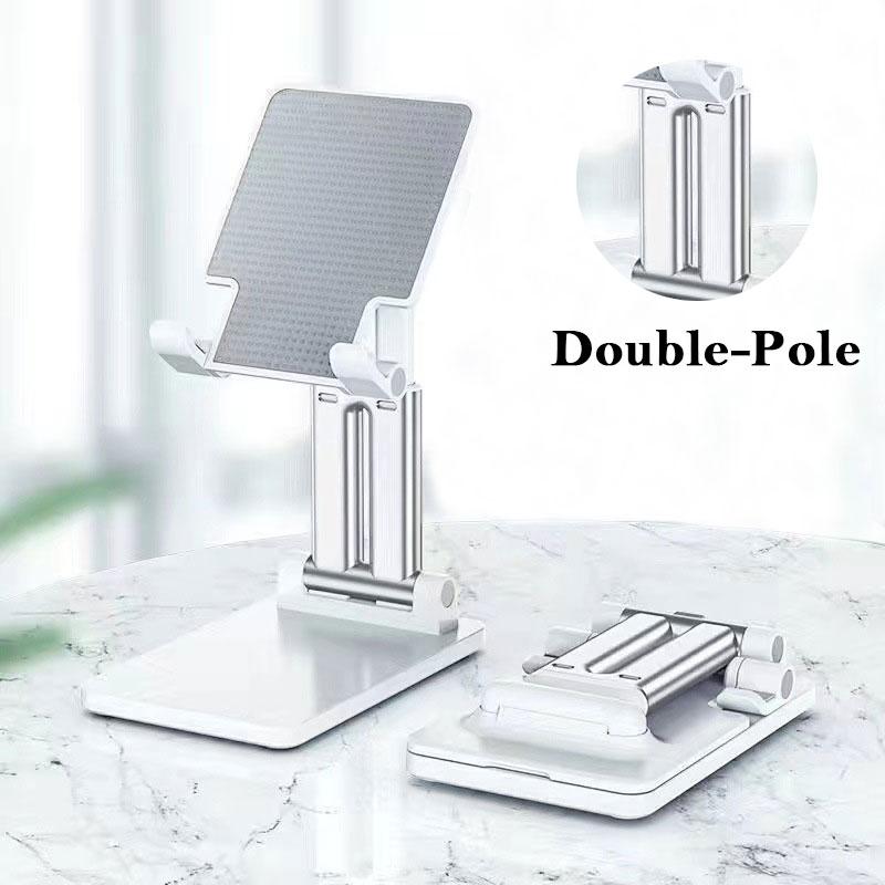 Foldable Double-Pole Tablet Stand Mini Single-Pole Mobile Phone Holder Adjustable Angle And Height for Desk Office Portable