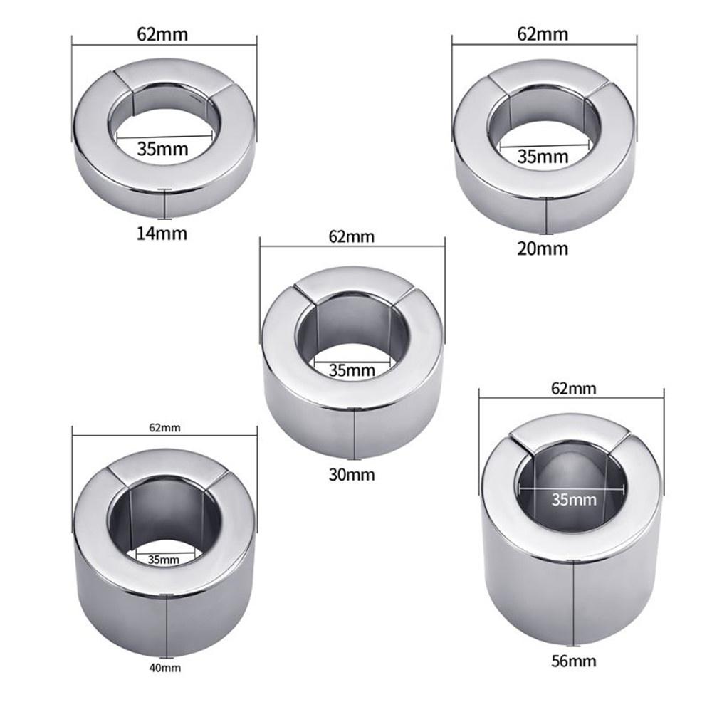 Bague Pénienne Cage à Cock Verrouillage Magnétique Métal Pendentif Scrotum Écarteur de Testicules Poids Testiculaire Contrainte Pénienne Jouets Sexuels pour Adultes pour Hommes Gay