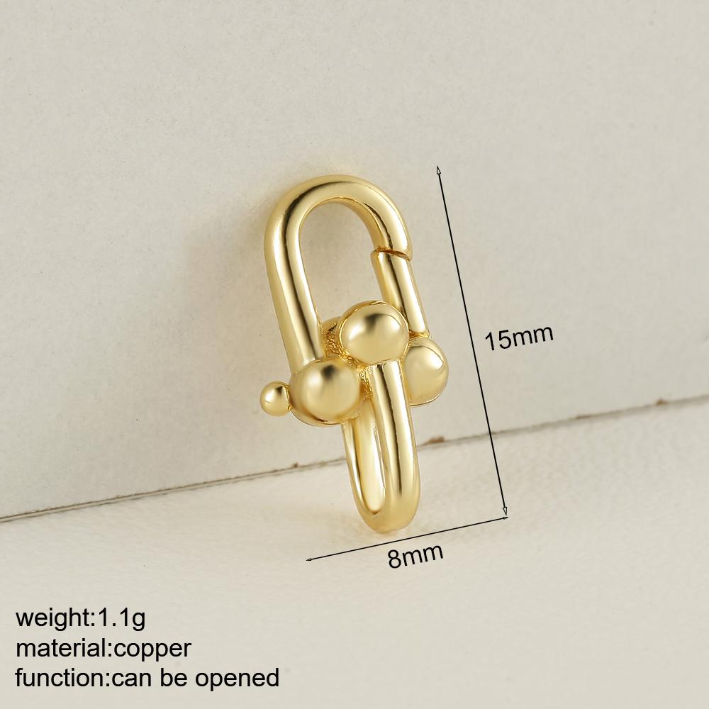 Can Be Opened Spring Clasp Chrms For Jewelry Making Supplies Gold Color Round Oval Buckle Diy Bracelet Necklace Accessories