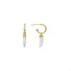 Luxenter Earrings and 18k Gold Plating and Cream Resin - Khira