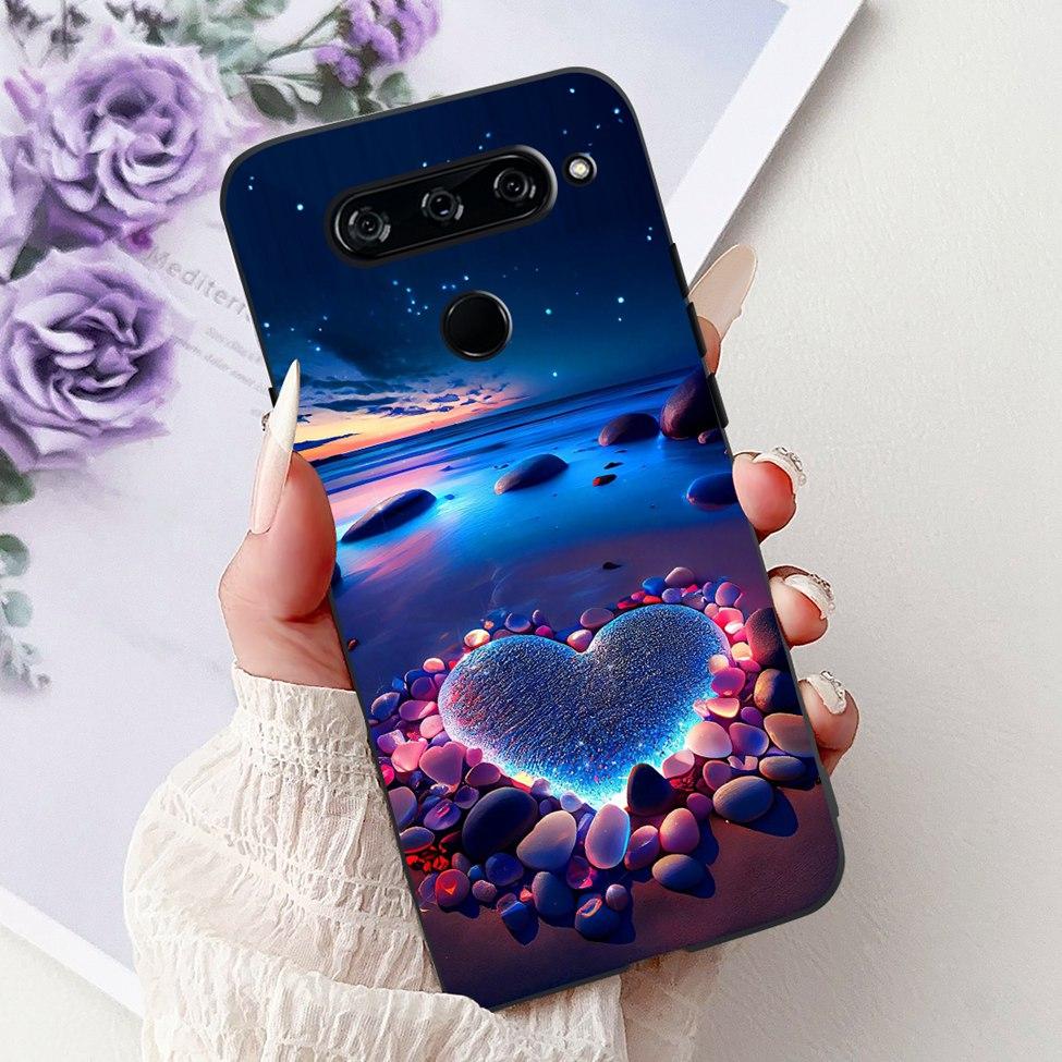 Funda For LG V40 ThinQ Case Cover Silicone Luxury Fashion Cute Cat Cool Shockproof Bumper Casing For LG V405 LM-V405 LM-V409N