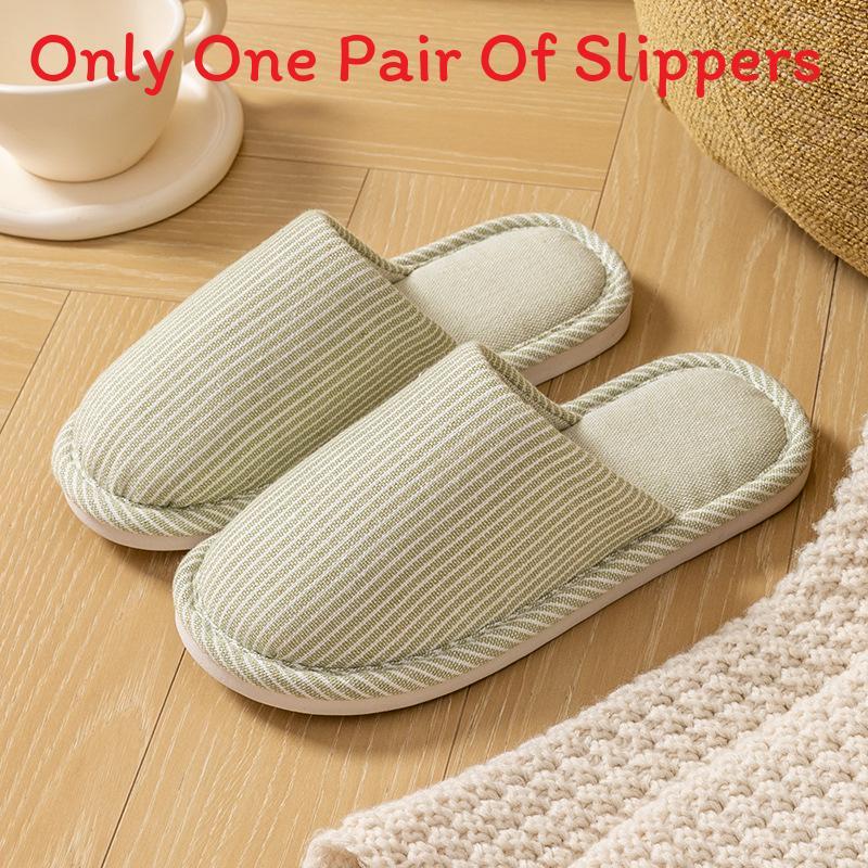 Style Cotton Slippers For Home Indoor Non Slip Soft Bottom Warm Footwear For Adults