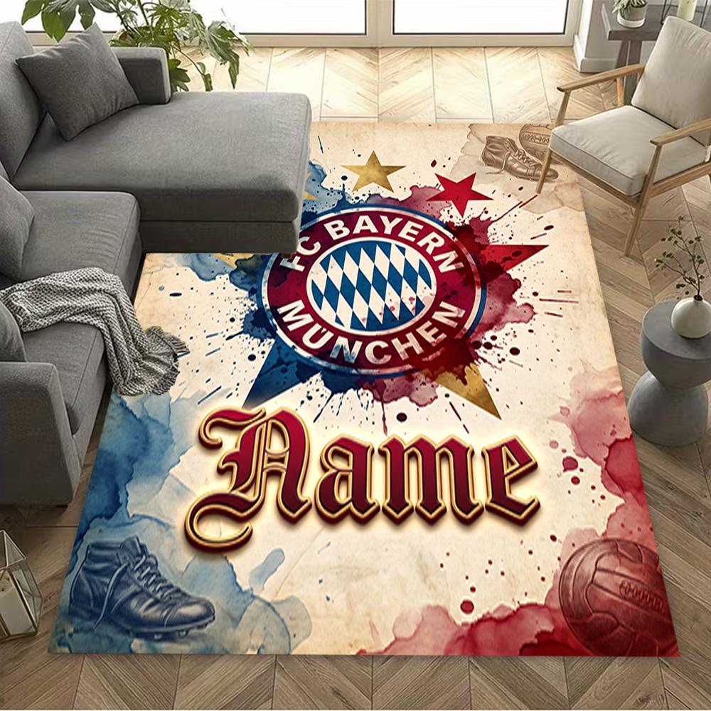 German Football Crest Artwork Floor Rug Office Rug Design for Entryway Playrooms Dining Room Hallway Anti-slip Rug Decorate Offices Gift for Festivals