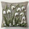 Snowdrop Floral Throw Cushion Covers Chair Living Room Pillowcase Cozy Zipper Sofa Pillow Covers Bedroom Indoor Home Decor