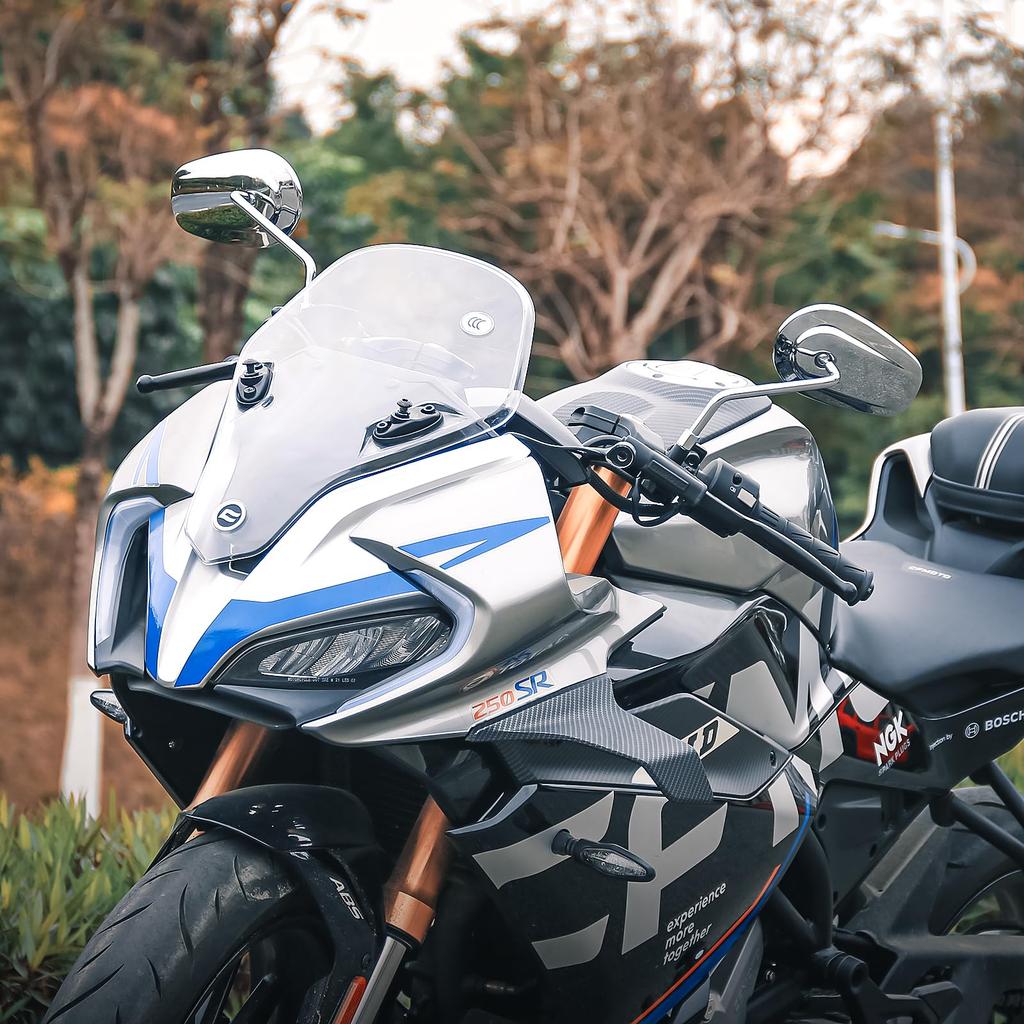 WTZMOTO Chrome M10 Motorcycle Rearview These Aluminum Chrome Rearview Mirrors Are Compatible with Touring and Street Including the Shadow Fury Road