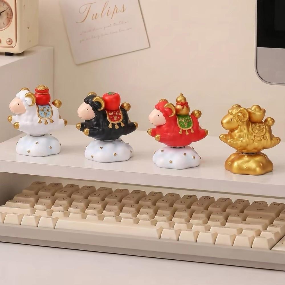 Desktop Decoration Auspicious Sheep Ornament Chinese Style Zodiac Goat Ornament  Year of The Goat