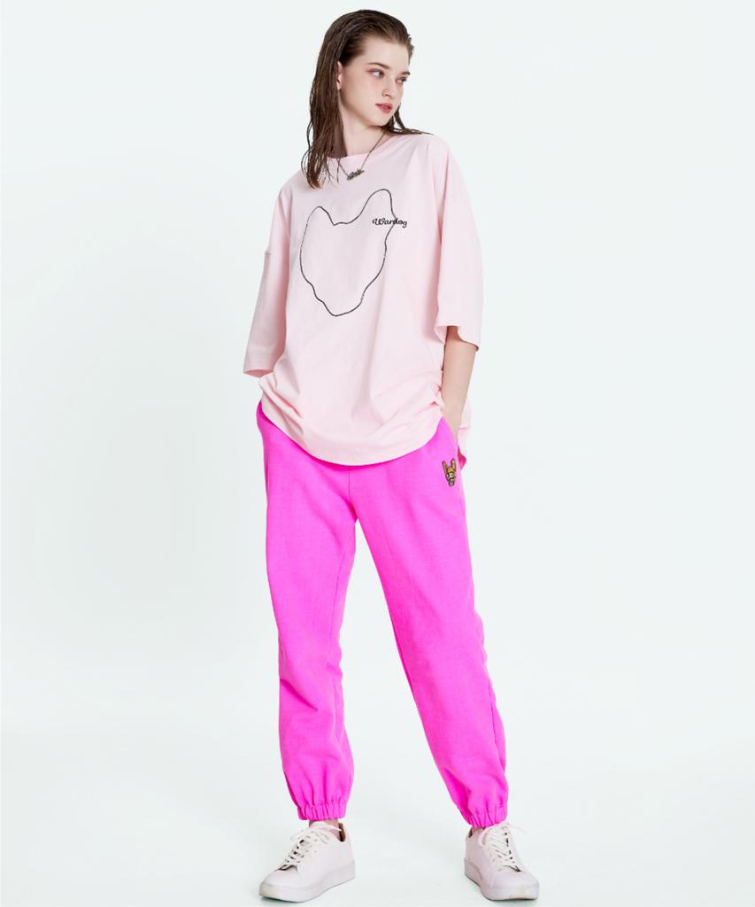 WARDOG Line Drawing T-Shirt Baby Pink