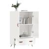 VidaXL Buffet haut blanc brillant 69,5x31x115 cm bois d'ingénierie 828206
