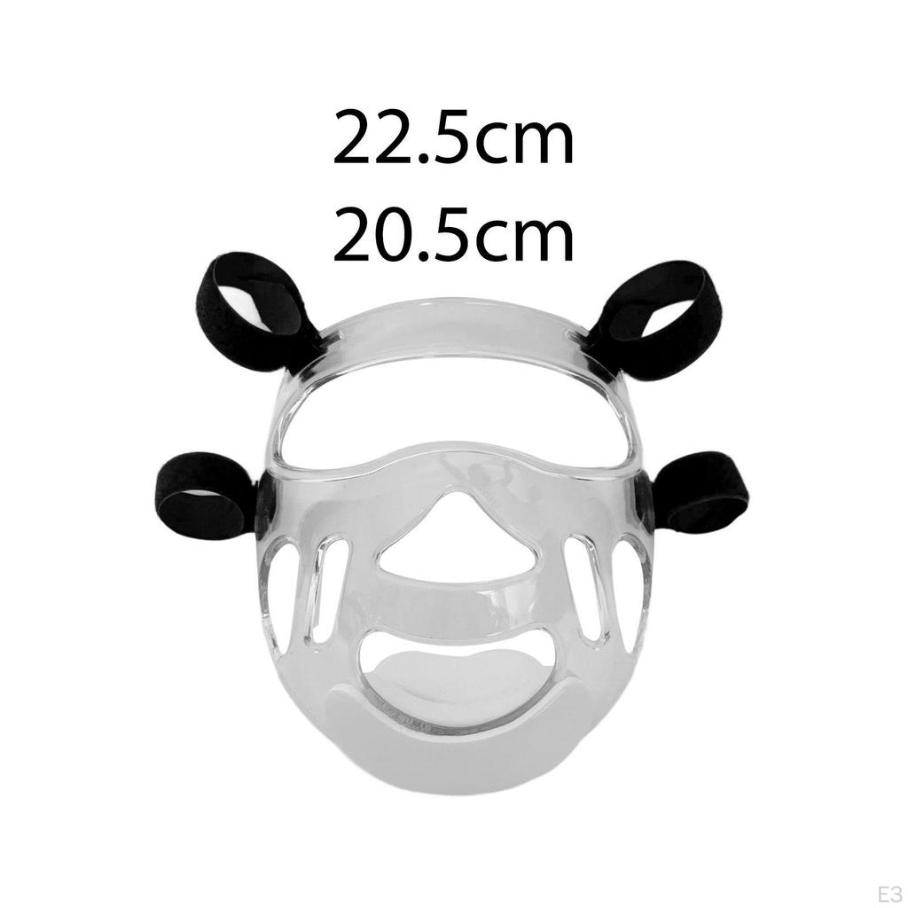 Clear Taekwondo Mask Face Guard Protector Portable Removable Full Shield Training for Men
