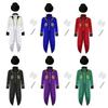 Kids Victorian Steampunk Costume Set Four Piece Tuxedo Tailcoat with Top Hat Gloves and Magician Wand Dress Up