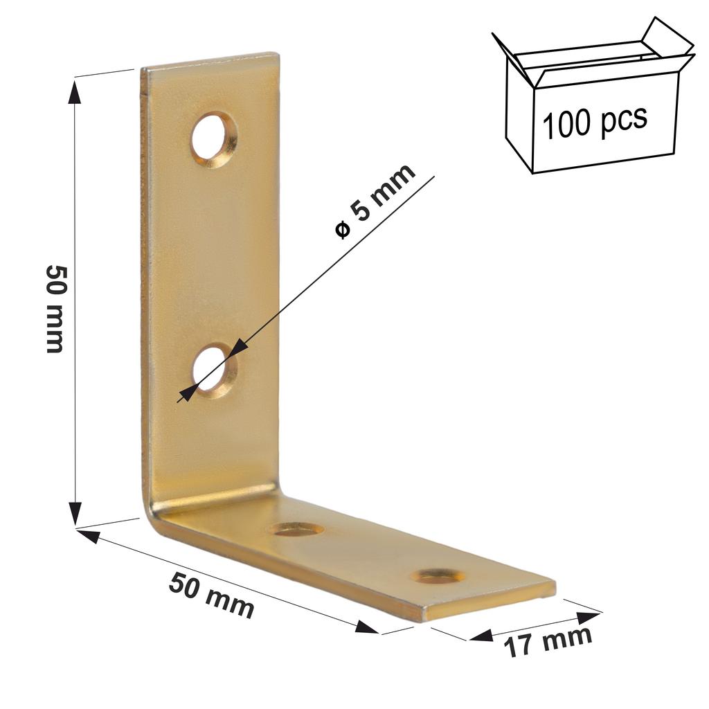 (z) Narrow angle bracket KW3 50x50x17x2.0 (100)