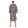Keanu Mens Wolf Head Fleece Dressing Gown