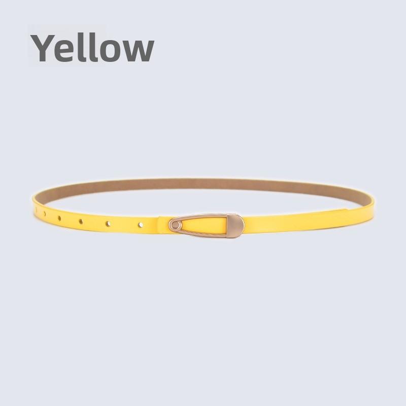 New arrival calfskin belt women's silm pattern thin belt