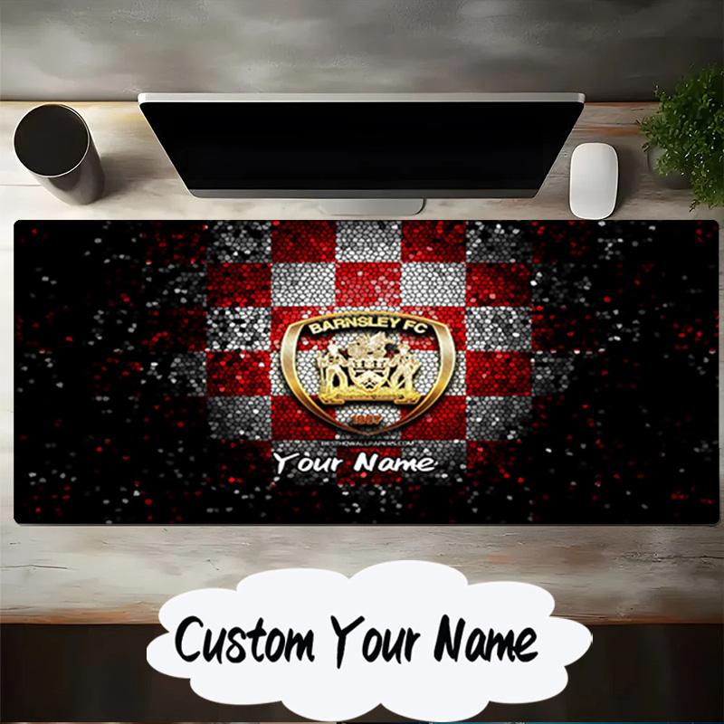 Custom Name Mouse Pad Barnsley Crest Design Mouse Pad, Gaming Mouse Pad, Keyboard Pad, Desk Decor for Computer Notebook Fan Birthday Gift
