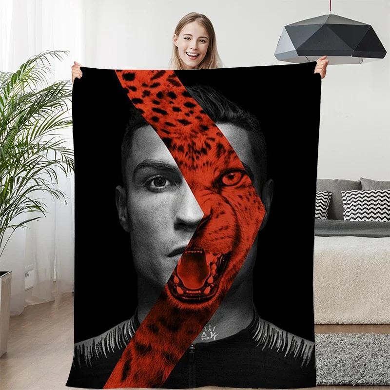 Fleece Blanket Sofa Winter Warm C-Cristiano Ronaldo Knee Bed Camping Flannel Fluffy Soft Blankets King Size Microfiber Bedding
