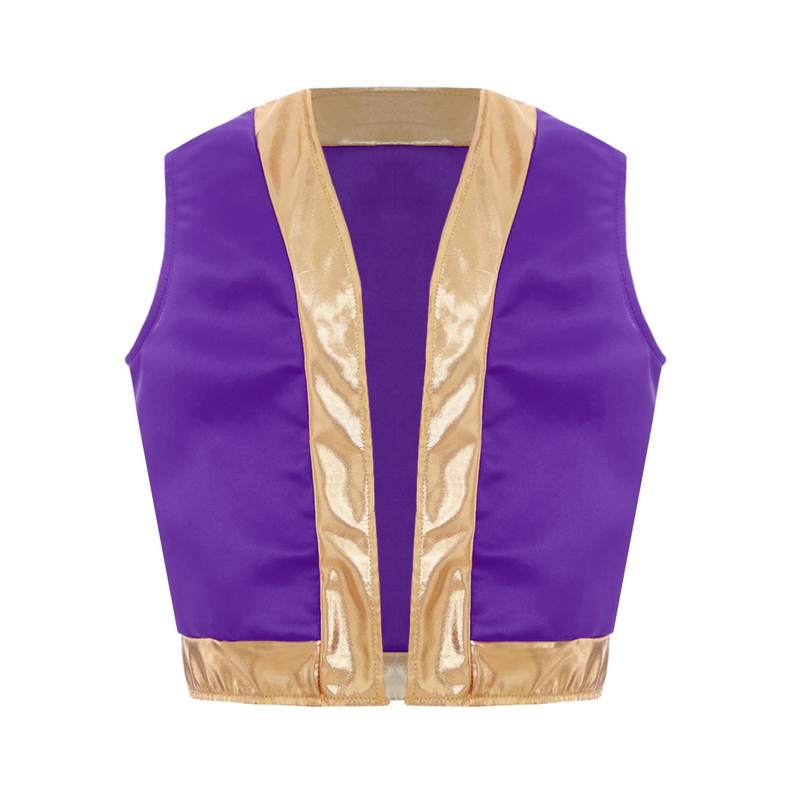 

Kids Boys Girls Game Character Cosplay Loose Vest Role Play Costume Halloween Dress Up Vest Pants Set Party Outfit 5-6 Years фіолетовий